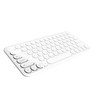 아이노트 멀티 페어링 블루투스 무선 텐키리스 키보드 + 키스킨, 화이트, X-KEY 38BT, 제조사축