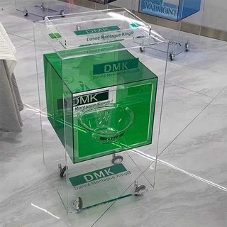 아크릴 트롤리 선반 헤어샵 카트 화장품 관리샵 로고, 1개