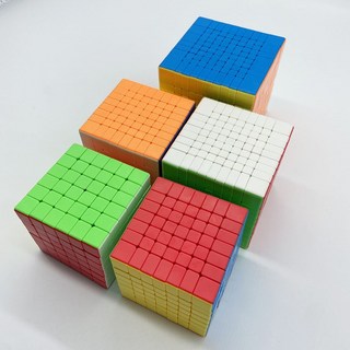 6x6 7x7 8x8 9x9 10x10 MoYu 메이롱 큐브 66 77 88 99 1010 퍼즐 666 777 888 999 101010 / 5개이상구매시마론펜증정, 1개, 7x7 큐브, 혼합색상