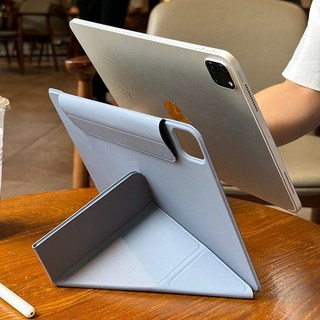 아이패드 프로 11세대 에어7 미니7 맥세이프 마그네틱 펜슬슬롯 거치대 보호 케이스, 아이패드 에어6 2024(11인치), 3+Y  마그네틱 양면 클립   다크 퍼플