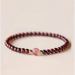 여성 로돌라이트 석류석 팔찌 축복 소원 예쁜커플슬림팔찌 비즈팔짜GSL149