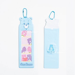 韓國大創 彩虹熊 care bears 卡冊 卡套 吊飾 小卡收集冊 相簿 四格照 偶像 追星卡冊 拍立得 相本, 四格照吊飾 單藍色, 20頁/60張