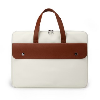 베리어튼 버튼 노트북파우치 노트북가방, 베이지, 1개