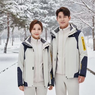작은 가을겨울 야외용 방풍방수재킷 트리플겸용 2벌 세트 분리형 등산복