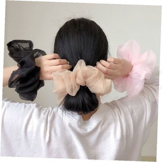 시폰 오간자 헤어 스크런치 볼륨 쉬폰 머리끈 헤어밴드 볼륨감 헤어액세서리