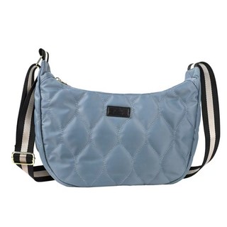 LIZDAYS 菱格紋雲朵半月包 輕量防潑水 斜背包 寬背帶 可裝長夾 #70510, 70510-B-SMBLBK