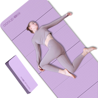 천연 항균 에센셜 오일 요가매트 POE 친환경 접이식 휴대용, 1개, 보라색