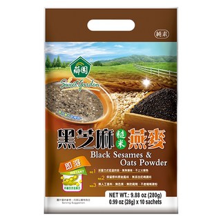 薌園 即溶黑芝麻糙米燕麥 28gx10入/袋, 1個