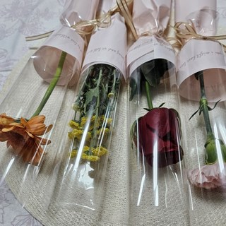 [향꽃길] 한송이꽃다발 꽃이한송이 생화택배 감사선물, 1개, 소국 한송이 포장 연함