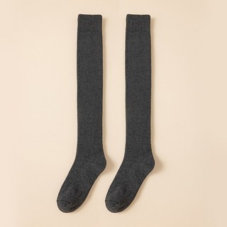 原家良品 膝上襪 秋冬加厚保暖過膝長襪 素色高筒襪 毛圈襪 大腿襪 小腿襪