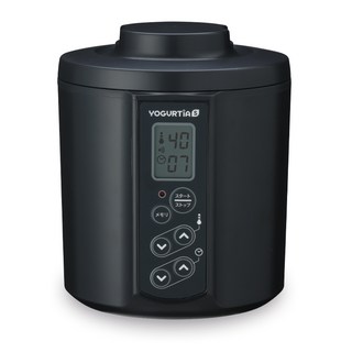 日本製 優格機 YS-02 TANICA x HARIO 聯名款 玻璃製 溫度調節 酸奶機 納豆 發酵食品, 1個, 黑/一般款/樹脂製容器, 黑