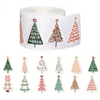 500매입 크리스마스 트리 성탄절 스티커, 1세트, 혼합(S3203) 500pcs