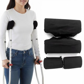 퓨어미즈키 목발 쿠션 패드 세트 양쪽 겨드랑이 손잡이 커버, 1세트