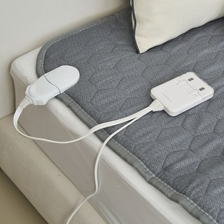 대성쎌틱 EMF인증 세이프슬립 더블업 그래핀 신소재 탄소매트 분리난방 전기요, Q(150×200 cm), 그레이