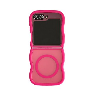 얌코 휴대폰케이스 갤럭시 z플립3 z플립4 z플립5 z플립6 z플립7 물결무늬 테두리 맥세이프 케이스