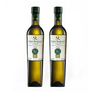 솔레르로메로 유기농 엑스트라버진 올리브오일 피쿠알 500ml, 2개