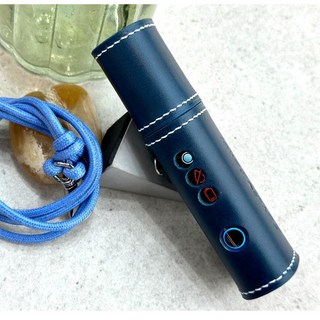 릴 하이브리드 3.0 케이스 수제작 소가죽(목걸이 키링 미포함제품), 1개, 가죽-핑크 스티치-핑크