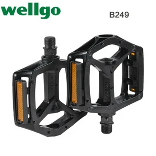 Wellgo MTB BMX 초경량 알루미늄 합금 페달 산악 도로 자전거 더블 DU 베어링 부품 M195 B249 C25, 05 1pair B249 black
