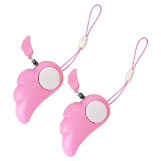 앤젤 천사 날개 호신 경보기 경보벨, 2개, 핑크