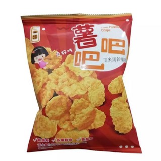 永力 薯吧吧(玉米馬鈴薯脆片)35公克/包 - 香脆可口，獨立包裝方便攜帶, 35g, 1個