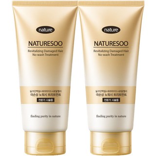 네이처수 극손상 노워시 트리트먼트 열보호 헤어에센스, 2개, 120ml