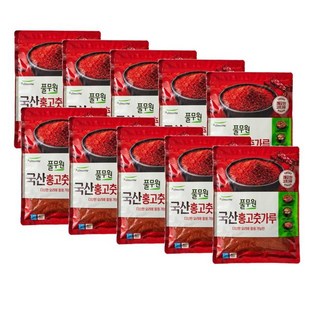 풀무원 국산홍고춧가루 깨끗하게 건조한, 10개, 1kg