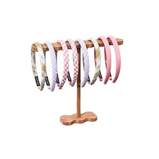 아세티 고급스러운 원목 머리띠 팔찌 정리진열대, 1개, 브라운