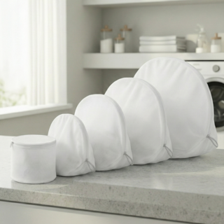 레노포프 무형광 3D 입체 세탁망 5종세트 미세 이중메쉬 아기 속옷 니트 이불 빨래망, 1개, 화이트