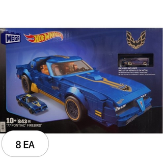 메가블럭 메가 핫휠 77 폰티악 파이어버드 레고호환블록, 혼합색상, 8개