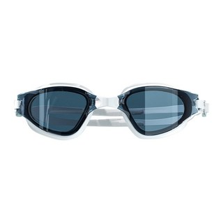 GE MARKET 一體成型含耳塞 抗UV防水 男女通用 成人泳鏡 游泳眼鏡 專業蛙鏡, 1個, 藍白-防霧蛙鏡