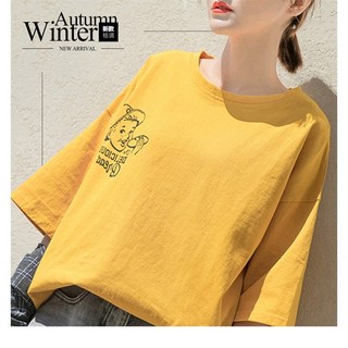 韓版寬鬆中長款短袖T恤 女生 顯瘦休閒上衣