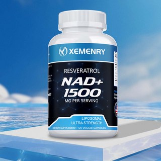 NAD+ 1500mg - 레스베라트롤 DNA 복구 심장 및 노화 방지 항산화 보충제, 1박스, 60정