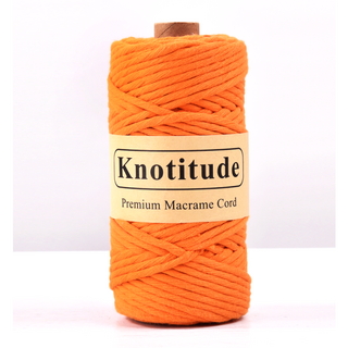 노티튜드 순면 컬러 푼사 4mm 마크라메실 90야드, 16 ORANGE, 1개