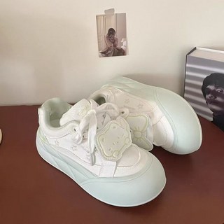 時尚板鞋 百搭休閒鞋 厚底夏季鞋子 小白鞋 學生板鞋 vibe風耐磨