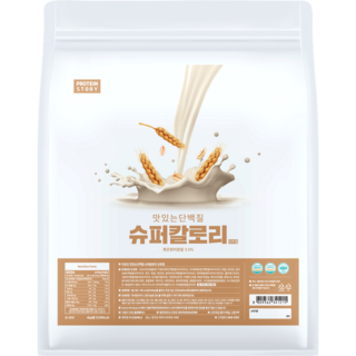 프로틴스토리 슈퍼칼로리 4kg 오트밀 살찌는 체중증가 게이너보충제, 1개