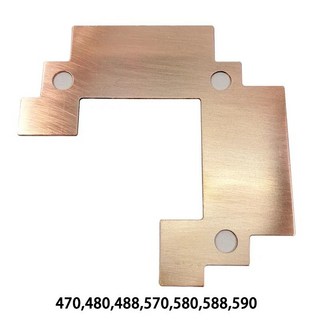 라디에이터 메모리 광부 RTX 3060 3070 3080 3090 / 5600 5700 GPU 냉각 15-40도 열 패드용 GPU RAM 구리, 04 Thickness1.0mm, 02 typeH, 1개