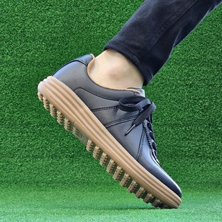 국산 독일군 소가죽 스파이크리스 수제 골프화 여성 남성 발편한 논슬립 골프 스니커즈 실내 스크린골프화 연습용 신발