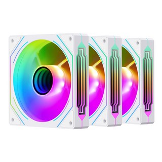 세고텝 HB12 리버스 ARGB PWM 화이트 3팩 시스템쿨러 120mm 저소음 쿨링팬, 3개