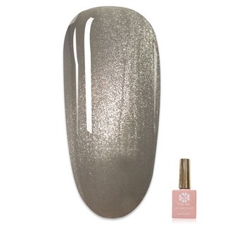 ByFunMe八方米 冰透銀白晶石寬貓眼膠 彩色甲油膠, A56_08, 1個, 15ml