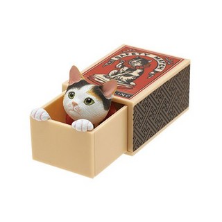 KITAN 火柴盒貓咪扭蛋, 1個, 三花貓