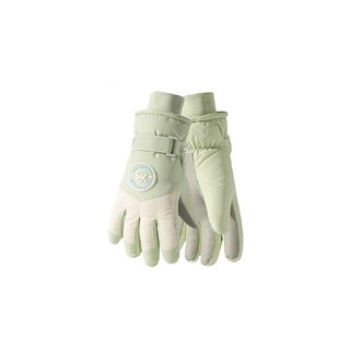 HOME GYM CLUB 加絨保暖滑雪手套 防風防水觸屏手套, 綠米色, 1套