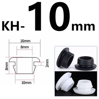 고무 단면 관통 구멍 보호 코일 테이퍼 와이어 루프 스레딩 슬리브 케이블 및, black, 10 pcs, 12 KH-10mm