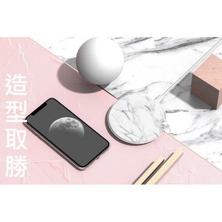 thecoopidea Moon 大理石紋無線充電盤 台灣保固 無線快充 超薄快充 蘋果安卓通用, 1個, 白色大理石紋