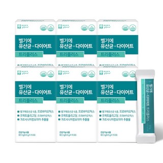 벨기에 유산균 다이어트 트리플러스 15포X6박스, 82.5g, 6박스