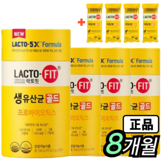 [최신제조] 락토핏 생 유산균 골드 HACCP 종근당건강 정품 6개월분, 4세트, 60회분