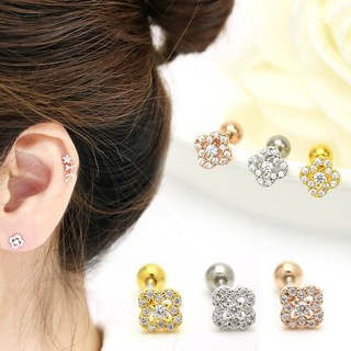 미다미 [2P케이스세트] 모던 스퀘어 큐빅 포인트 피어싱 세트