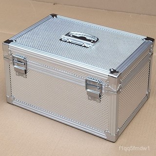 工具箱 鋁閤金票據箱大號收納箱憑證文件箱裝錢箱子帶鎖儲物箱手提工直銷牢固 PXMV, 單鎖釦-長30寬20高12cm