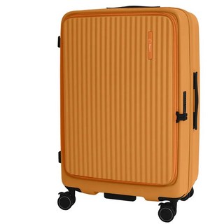NUPORT 萌象第四代雙軸心避震煞車輪PC前開式上掀式行李箱20/24/26/28吋硬殼登機箱, 芥末黃,28吋, 1個