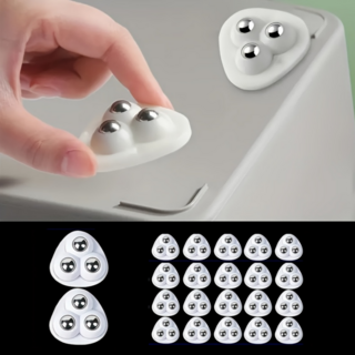 360도 회전 무타공 설치 이동식 가구 바퀴 3구 볼 캐스터 20개입 세트, 1세트, 화이트