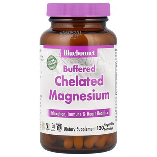 블루보넷 버퍼드 킬레이트 마그네슘 200mg 캡슐 Bluebonnet Buffered Chelated Magnesium, 120정, 1개